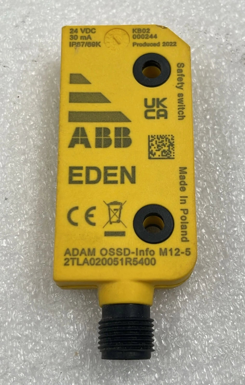 ABB EDEN Safety Switch ADAM OSSD-info M12-5  2TLA020051R5400 EVA 2TLA020046R0800
