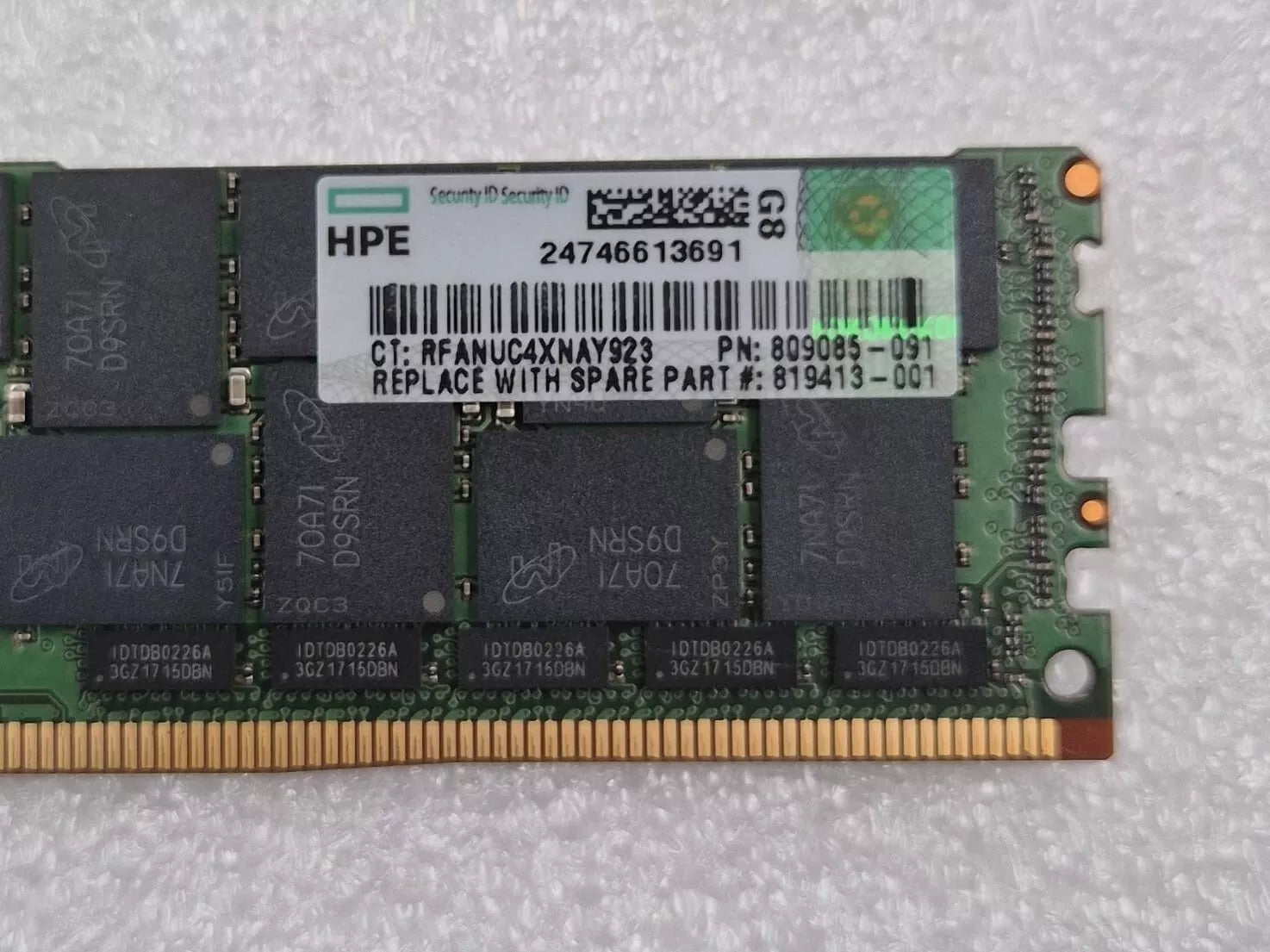Micron 64GB 4DRX4 PC4-2400T MTA72ASS8G72LZ-2G3A1PG Server Memory RAM *HPE*