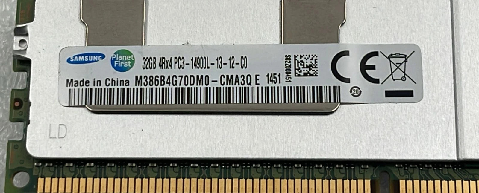 [LOT 8] SAMSUNG 32GB 4Rx4 PC3-14900L M386B4G70DM0-CMA3Q DDR3 Server Memory RAM