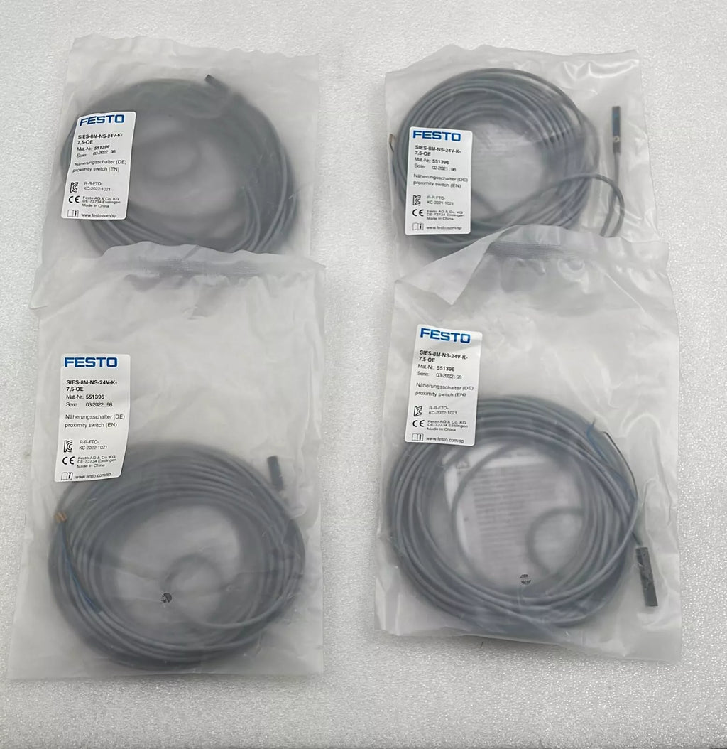 [LOT OF 4] NEW - FESTO 551396 Proximity Sensor SIES-8M-NS-24V-K-7,5-OE