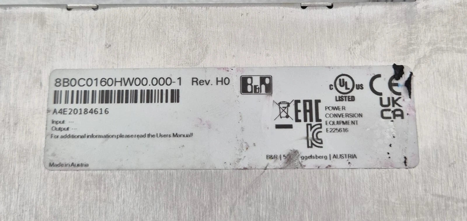 B&R Automation 8B0C0160HW00.000-1 ACOPOS multi C0160 Servo Drive **AS-IS**