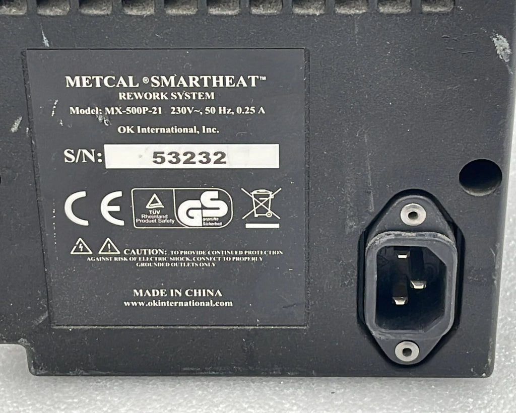 METCAL MX-500P-21 Rework System soldering station Power Supply 230VAC 50Hz 0.25A