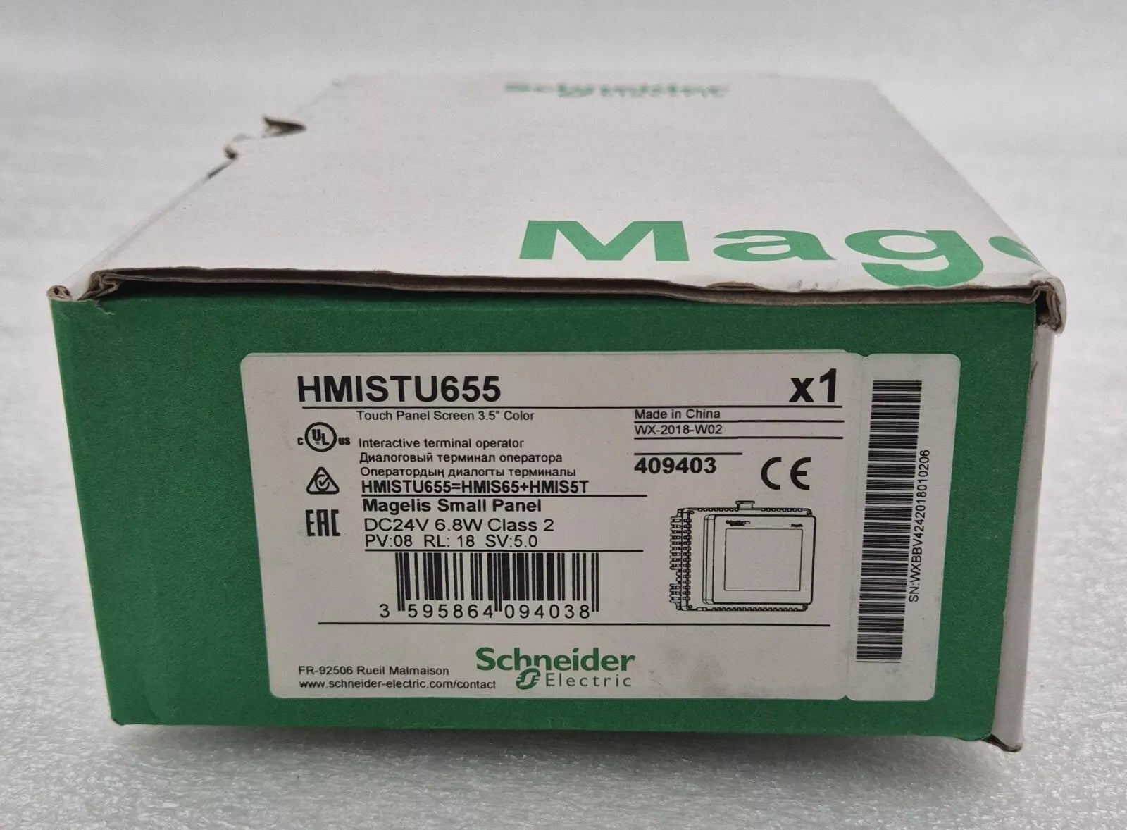 NEW - Schneider Electric HMISTU655 Touch Panel Screen 3.5" Color Magelis 409403