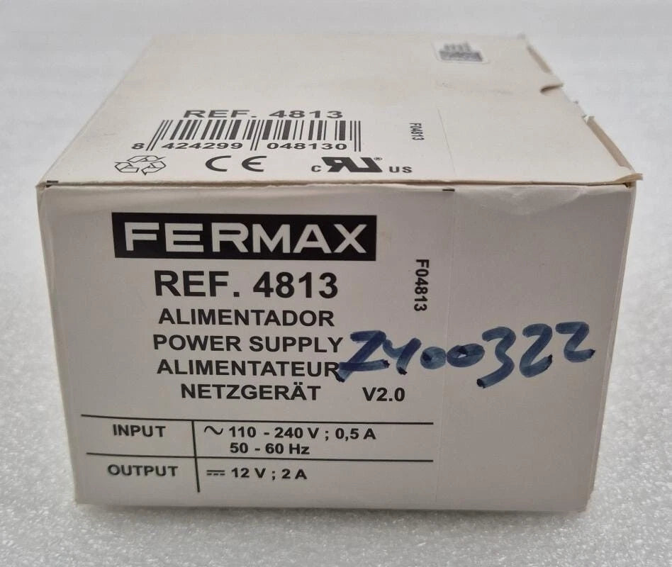 NEW - FERMAX 4813 Power Supply Alimentador Intercom 100-240VAC 12VDC