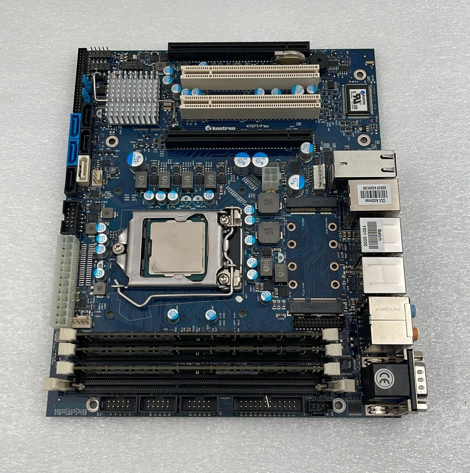 Kontron KTQ77/FLEX Motherboard PCB 30101611 W/ Intel i7-3770 3.4 GHz
