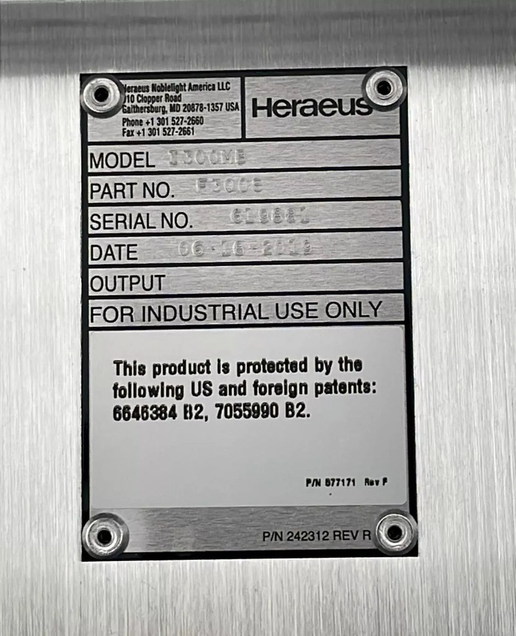 Heraeus I300MB Fusion UV Systems F300S Light Curing System For UV Rays **AS-IS**