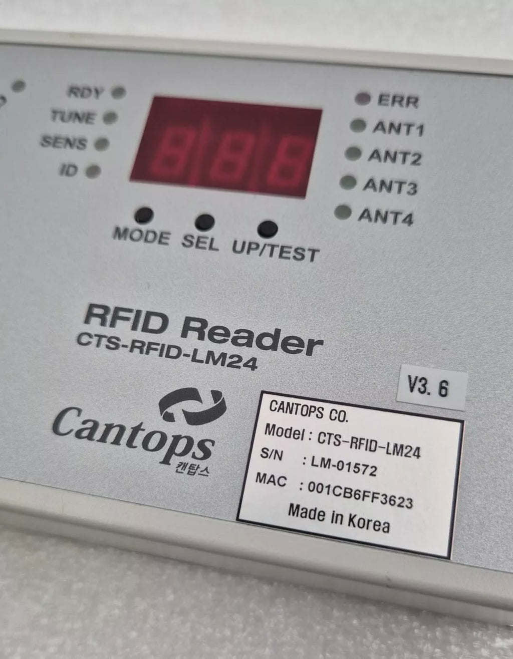 Cantops RFID Reader CTS-RFID-LM24 24V W/ AN-L002701 Antenna