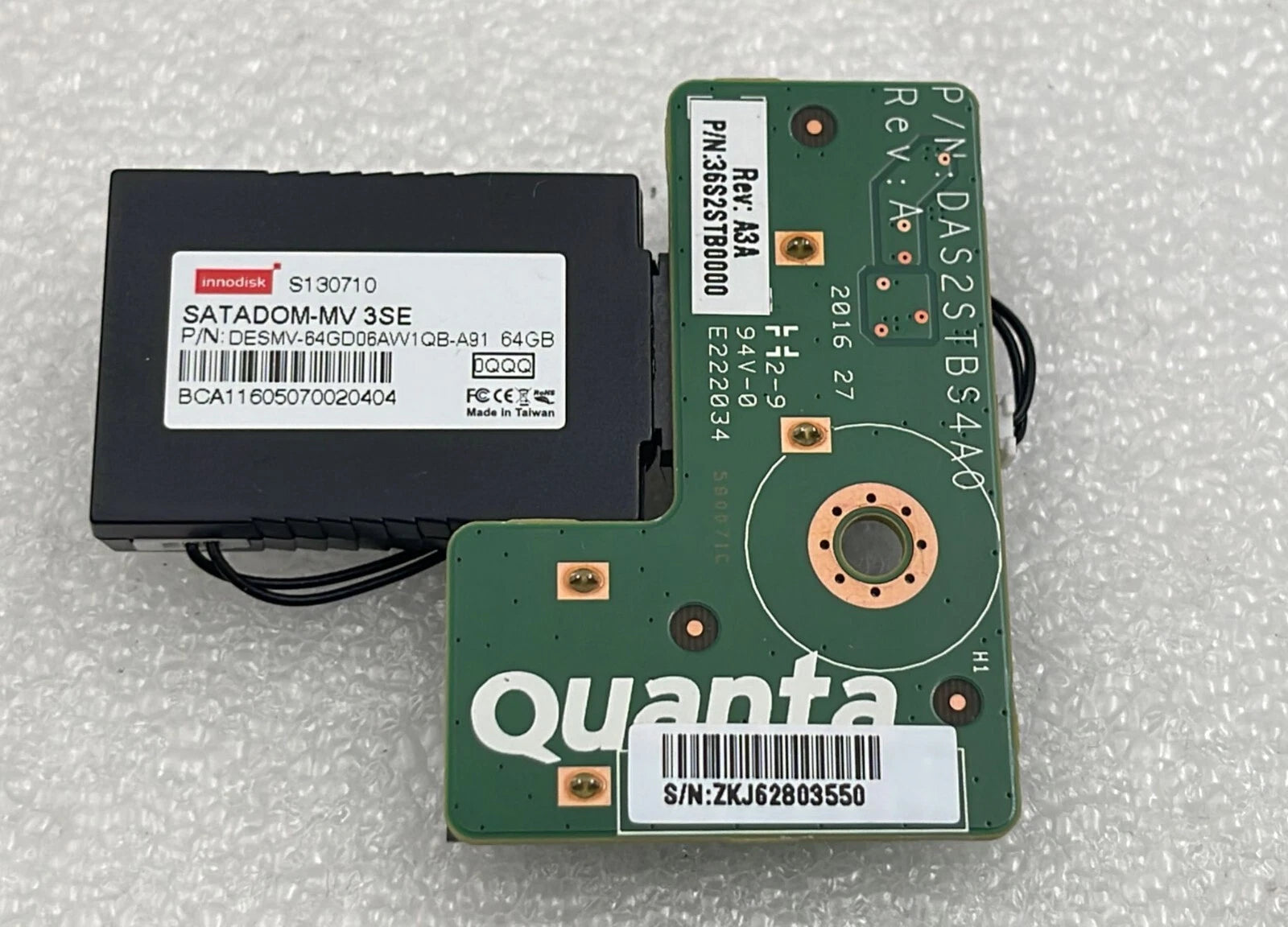 [LOT 2] Quanta DAS2STBS4A0 36S2STB0000 InnoDisk SATADOM-MV 3SE 64GB SATA SLC SSD