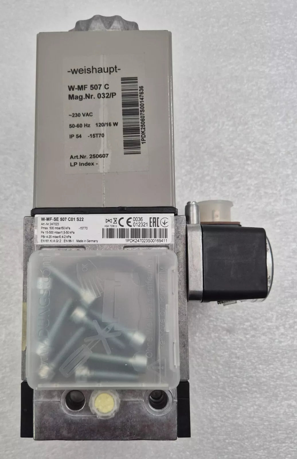 NEW - DUNGS Weishaupt W-MF-SE 507 C01 S22 247023 Solenoid Valve Manifold Burner