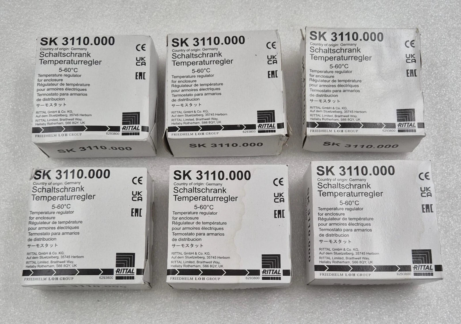 [LOT 6 PCS] NEW- RITTAL SK 3110.000 Temperature Regulator Enclosure Thermostat