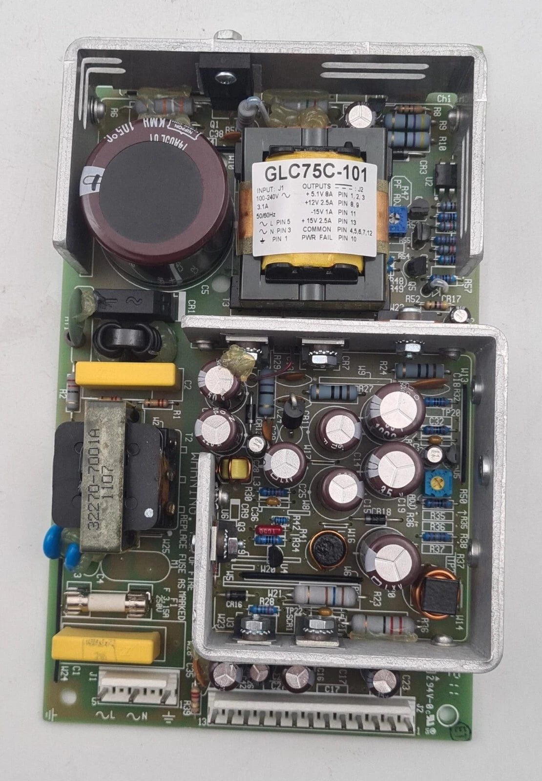 Condor GLC75C-101 PCB assembly component layout view