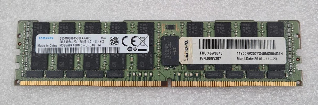 [LOT 4 PCS] SAMSUNG 64GB 4DRx4 PC4-2400T M386A8K40BMB-CRC4Q LRDIMM Memory RAM