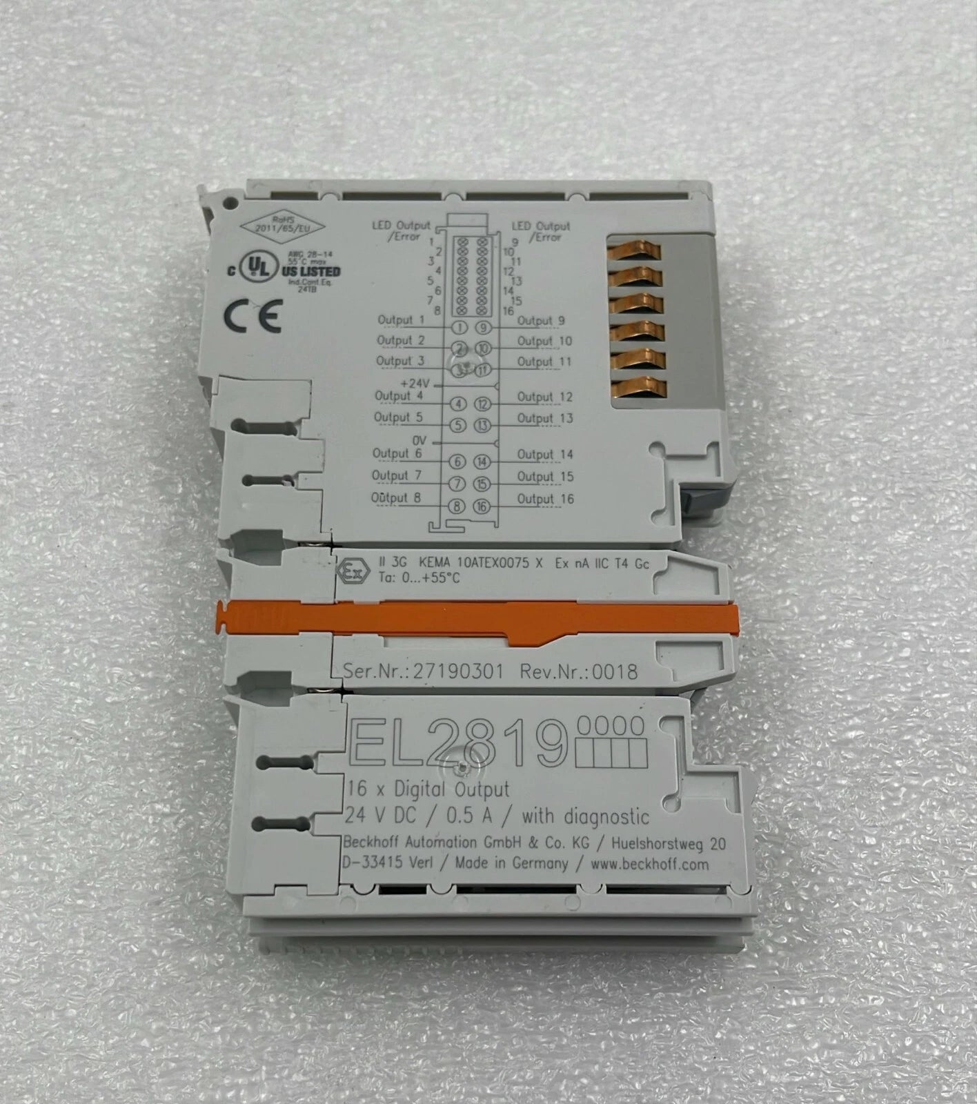 Beckhoff EL2819 4-channel EtherCAT analog output module