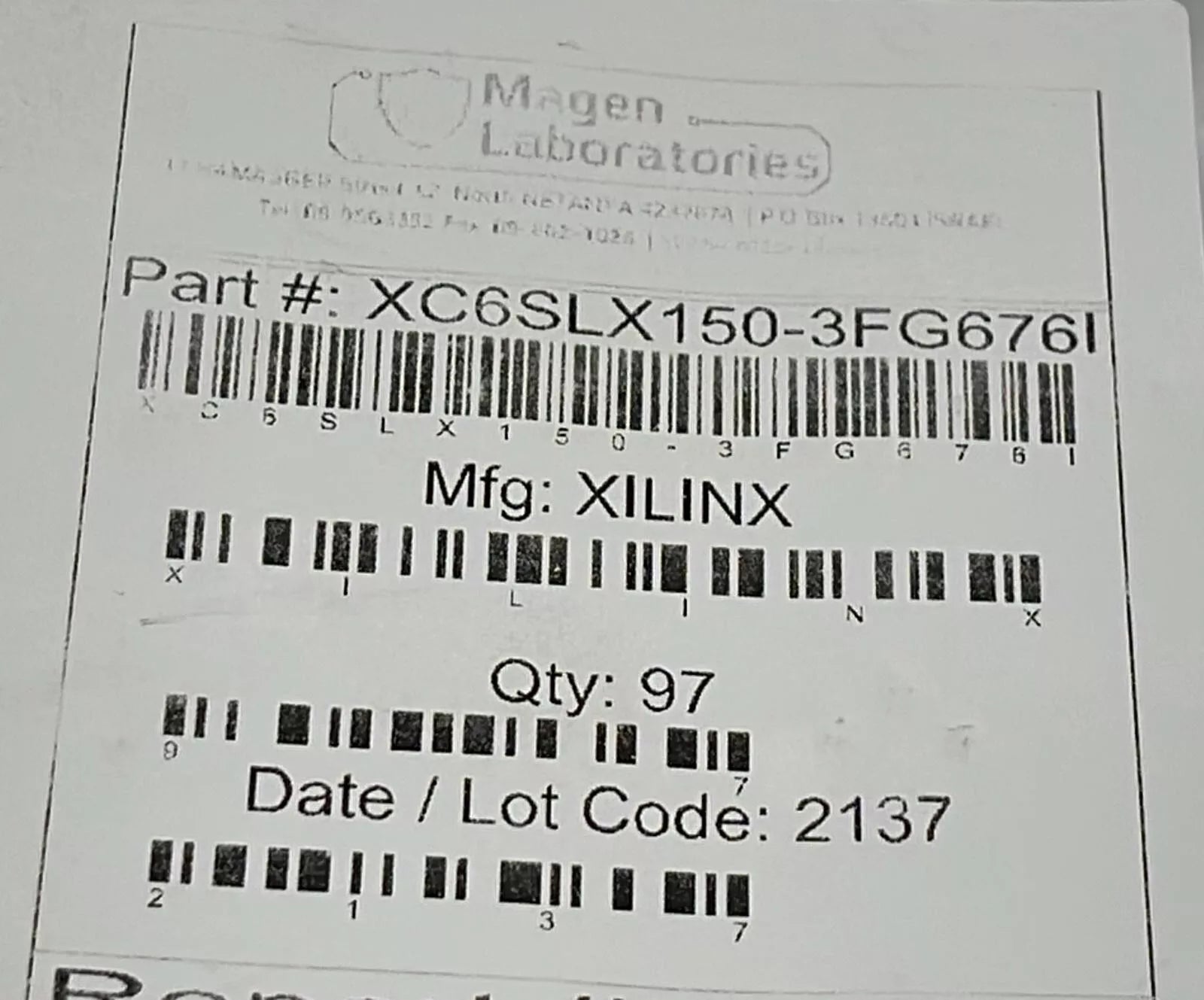 NEW - XILINX SPARTAN-6 XC6SLX150-3FG676I IC FPGA 498 I/O 676FCBGA