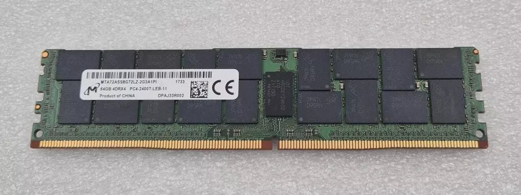 Micron MTA72ASS8G72LZ-2G3A1PI 64GB 4DRX4 DDR4 PC4-2400T Server Memory RAM *HPE*