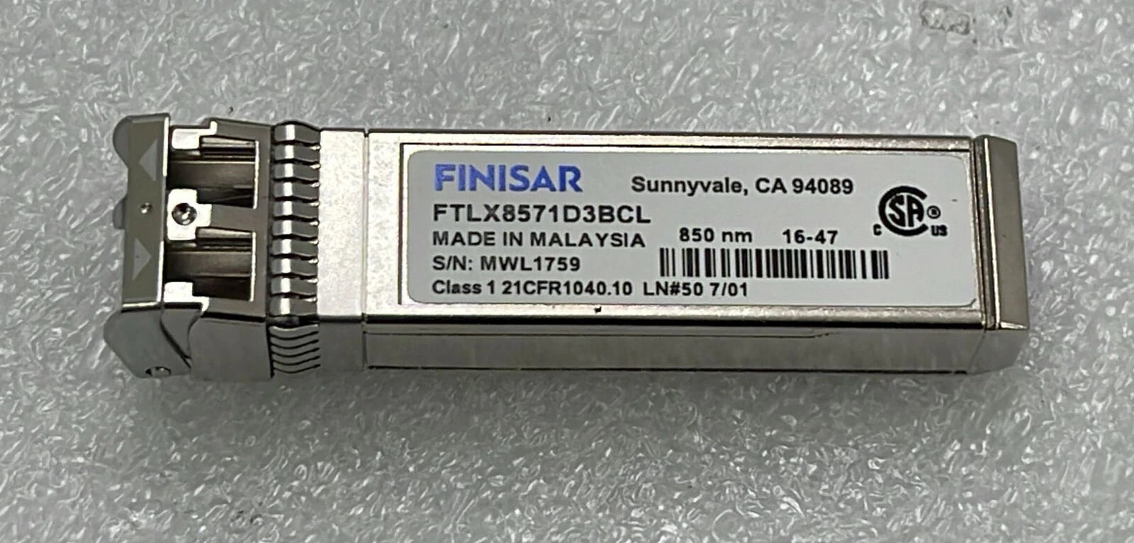 [LOT 32] Finisar FTLX8571D3BCL SFP+SR/SW 10Gb/s 850nm Multimode SFP+ Transceiver