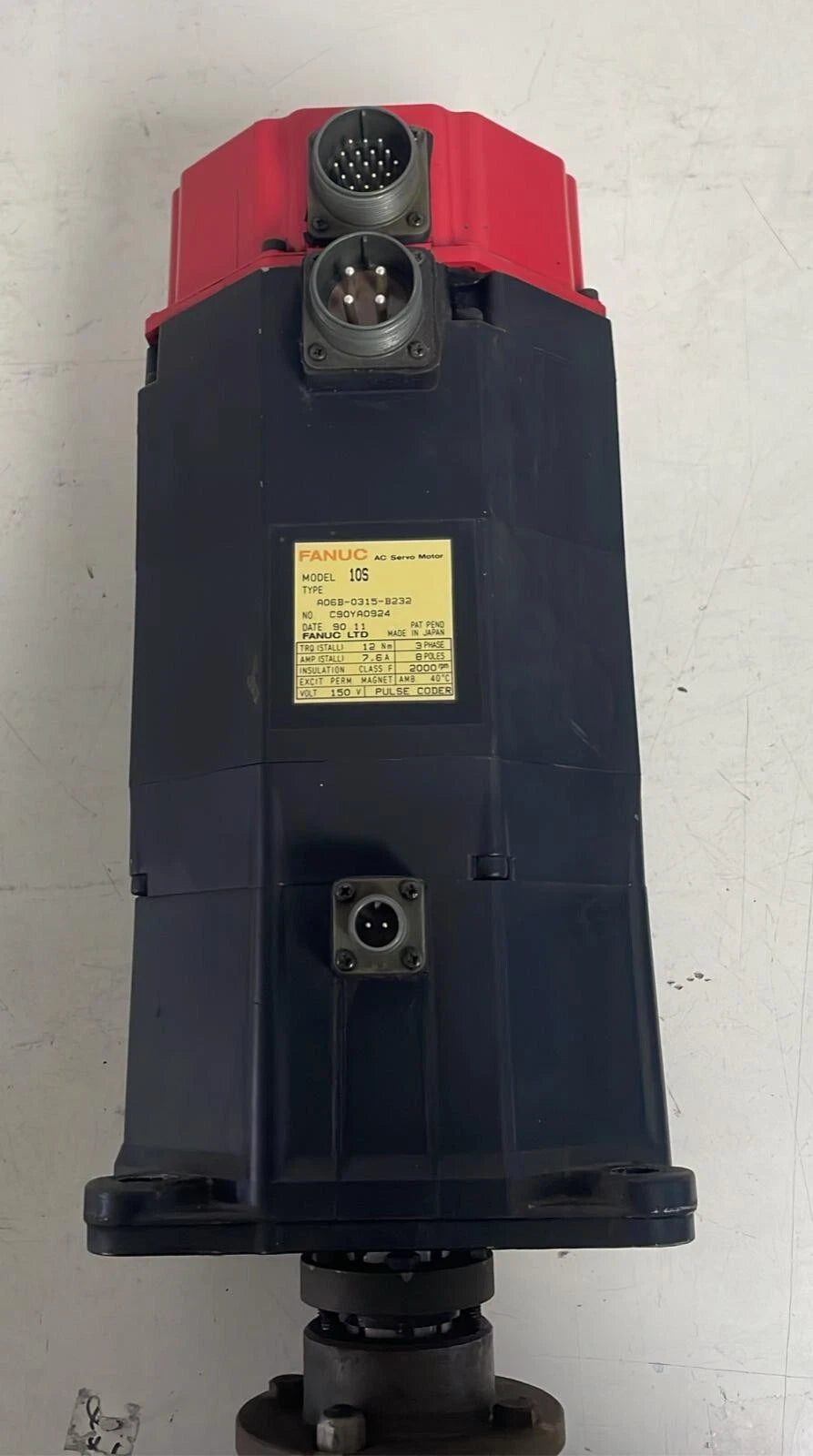 FANUC A06B-0315-B232 AC Servo Motor 10S 2000RPM Taper Shaft