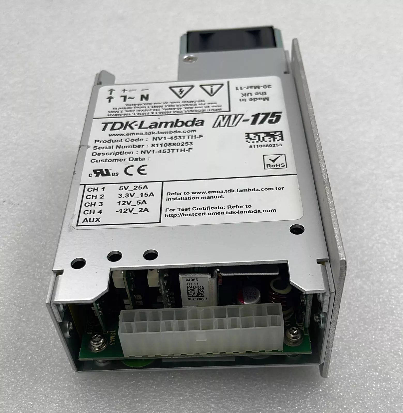 TDK lambda NV-175 Power Supply NV1-453TTH-F