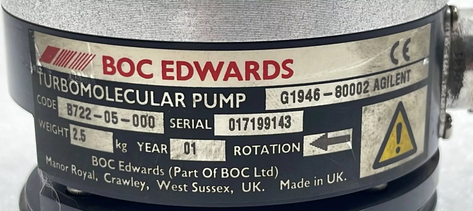 Edwards B722-05-000 Agilent G1946-80002 Turbomolecular Vacuum Pump