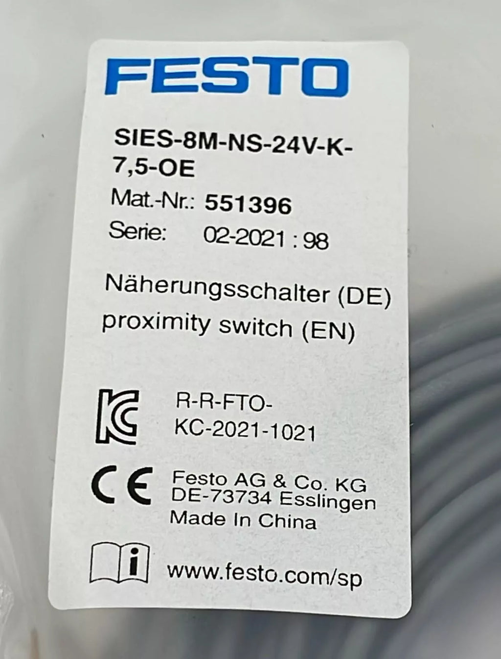 [LOT OF 4] NEW - FESTO 551396 Proximity Sensor SIES-8M-NS-24V-K-7,5-OE