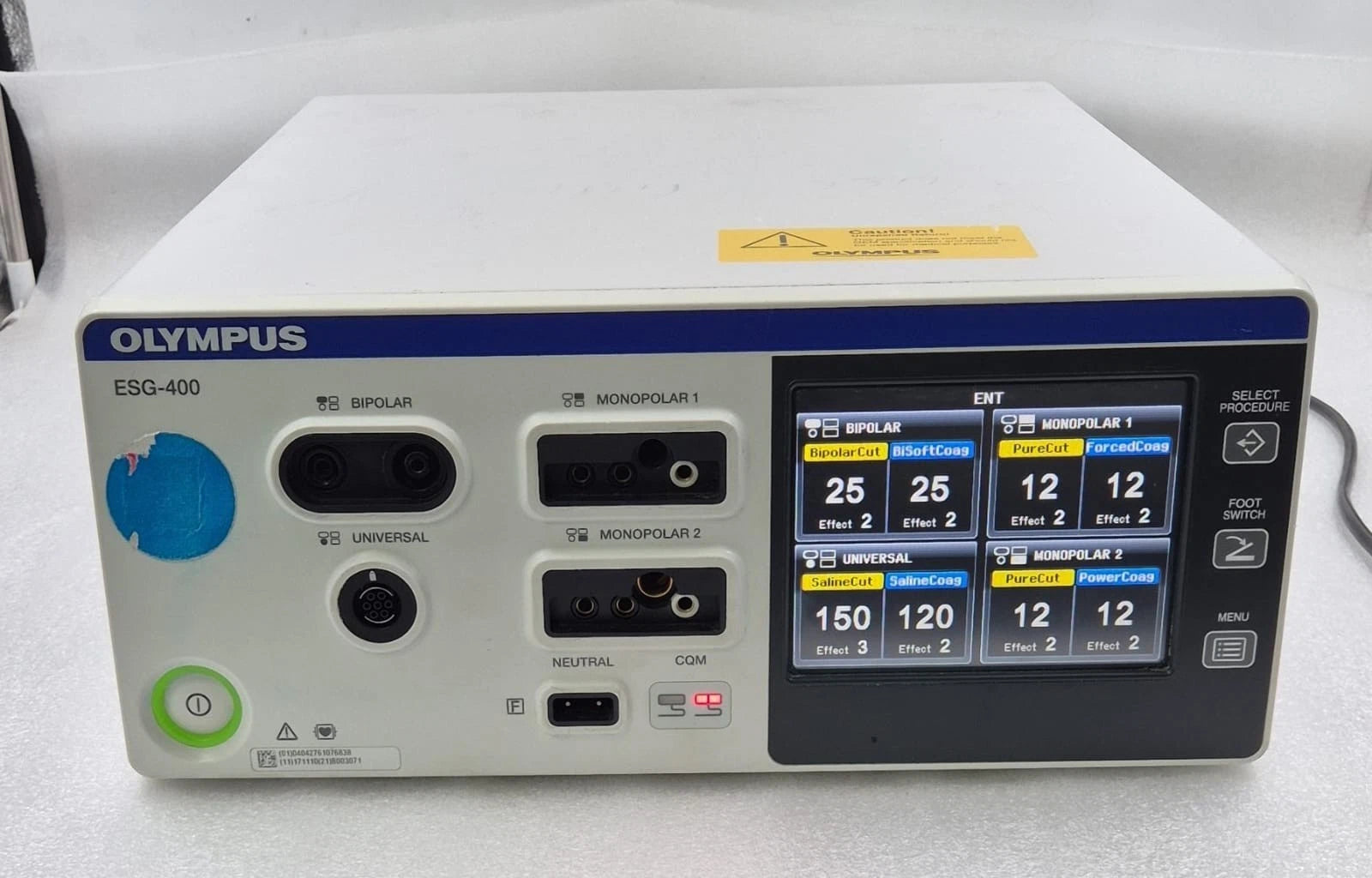 OLYMPUS PK TECHNOLOGY ESG-400 HF GENERATOR UNIT WB91051W **FOR PARTS**