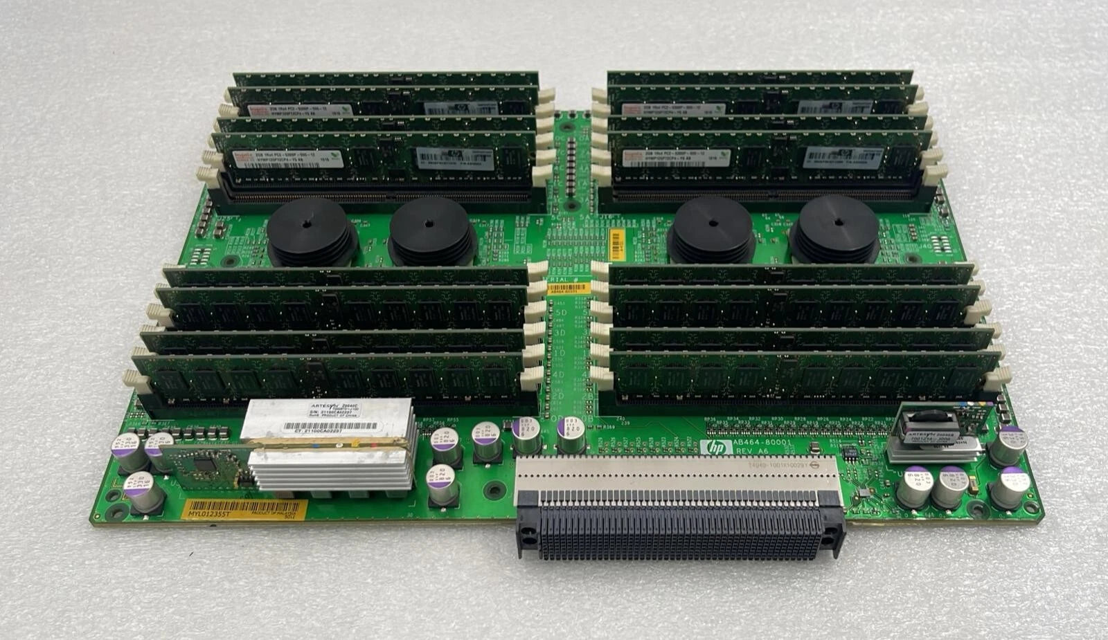 HP AB464-60101 Memory Carrier Board 24-Slot W/ 16 Hynix 2GB 1Rx4 PC2-5300p