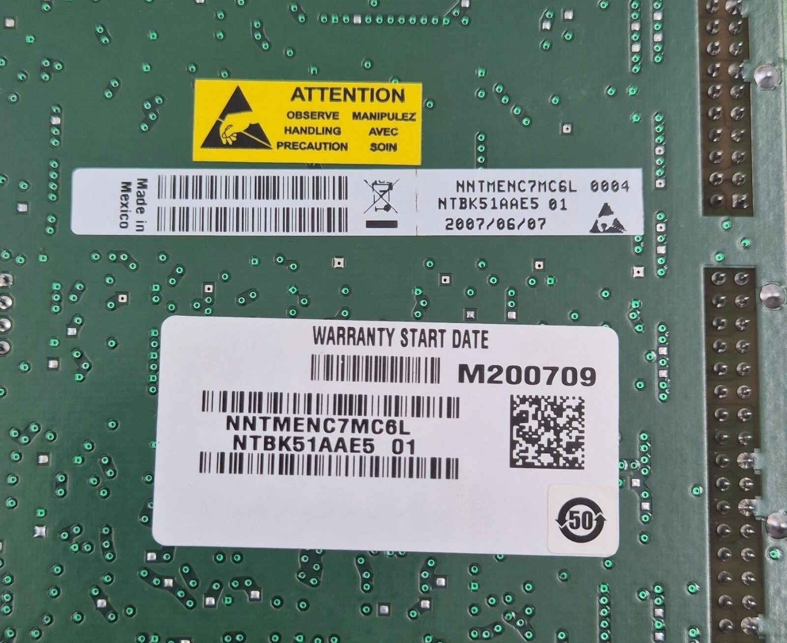 Northern Telecom nt NTBK51AAE5 01 Line Card PCB Board