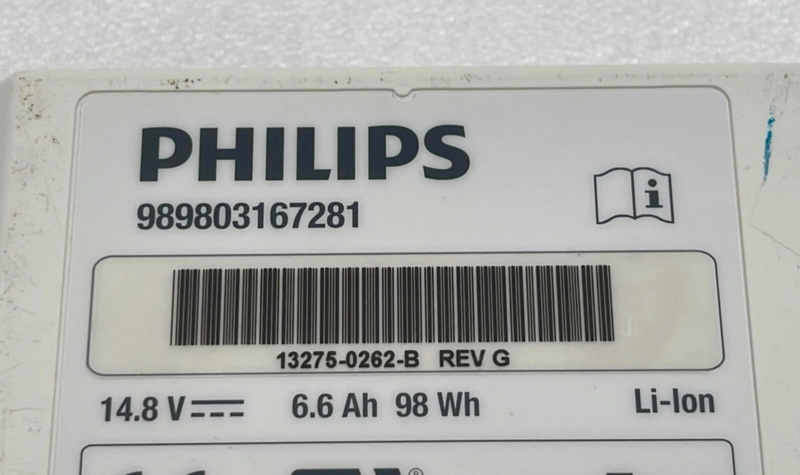 Philips 989803167281 Li-Ion Battery 14.8V 6.6Ah 98Wh 13275-0262-B