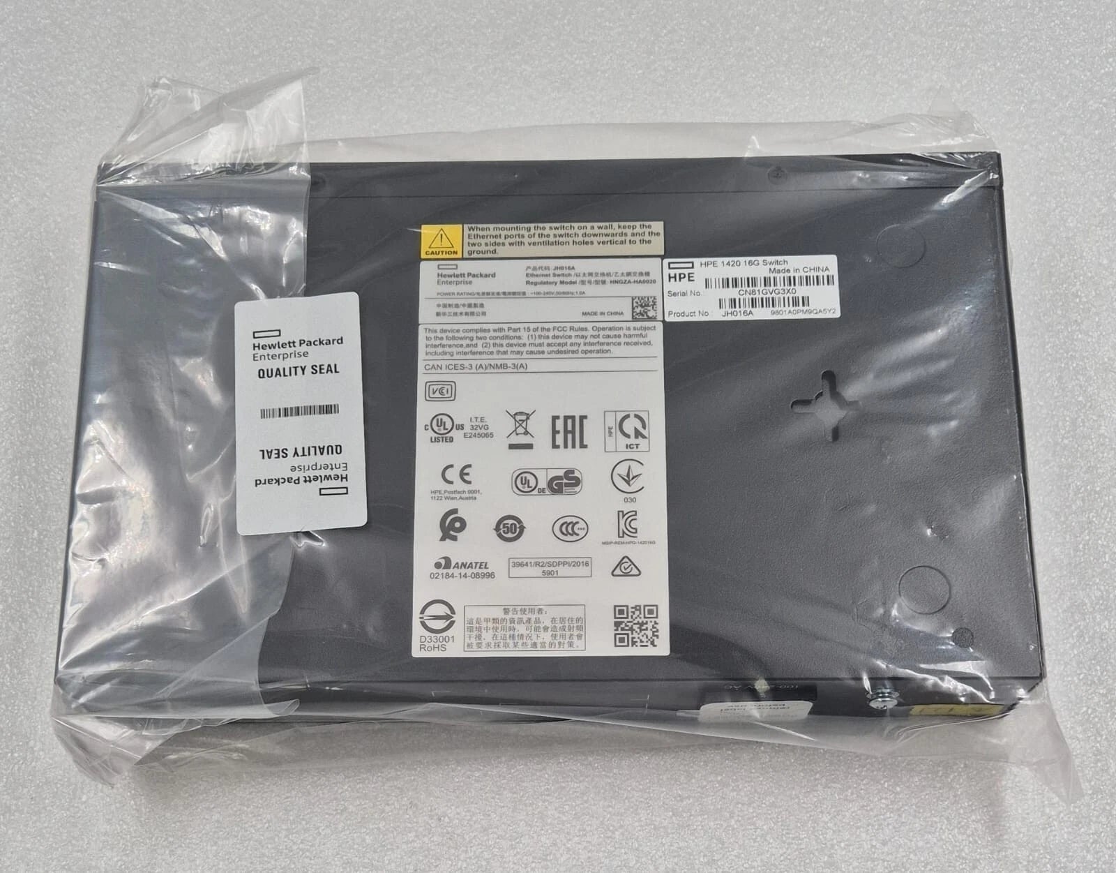 *NEW* HPE OfficeConnect 1420 Series Switch JH016A 16G 16-Port Gigabit Switch