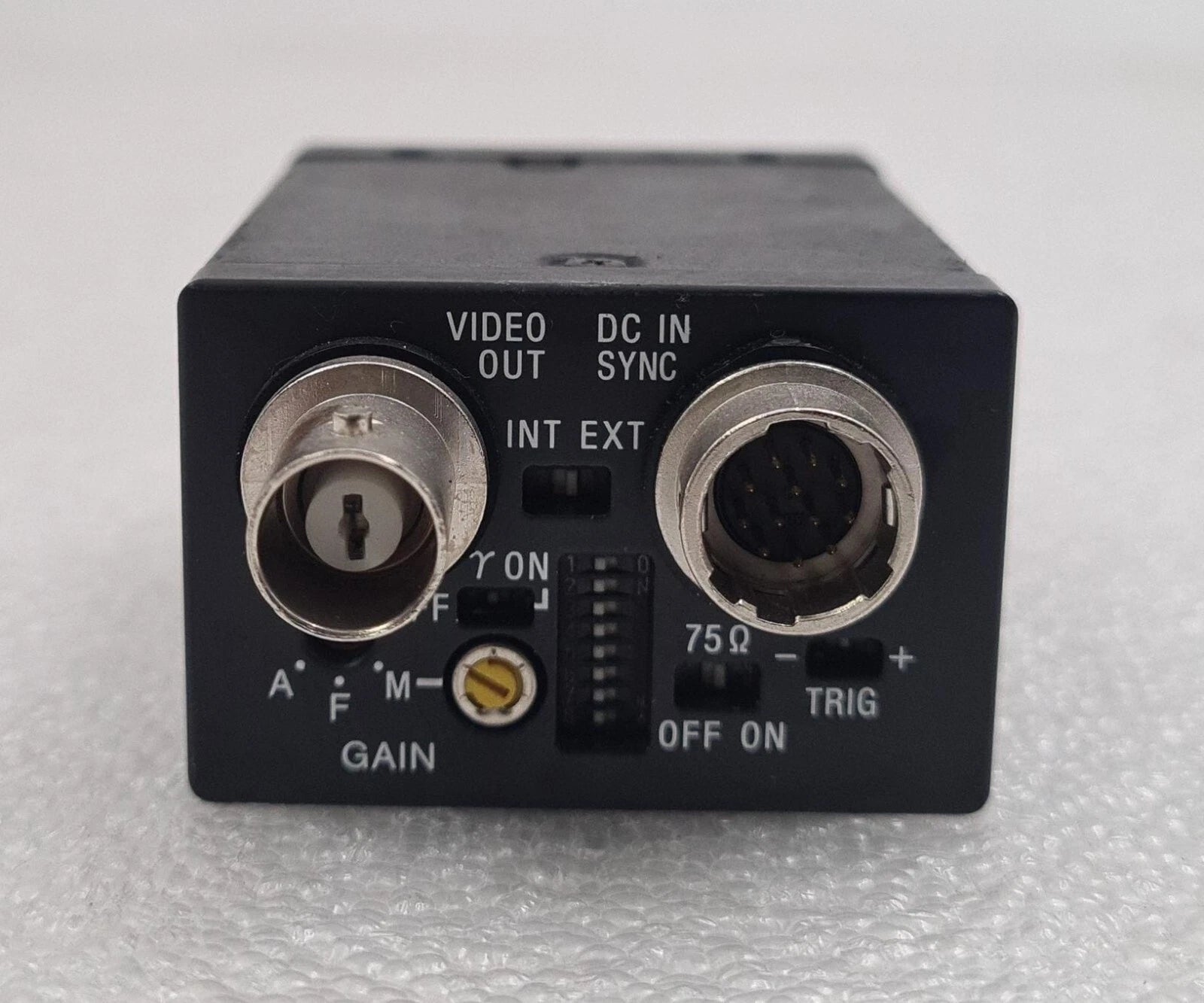 Sony XC-ST30CE camera rear panel with video and sync connectors