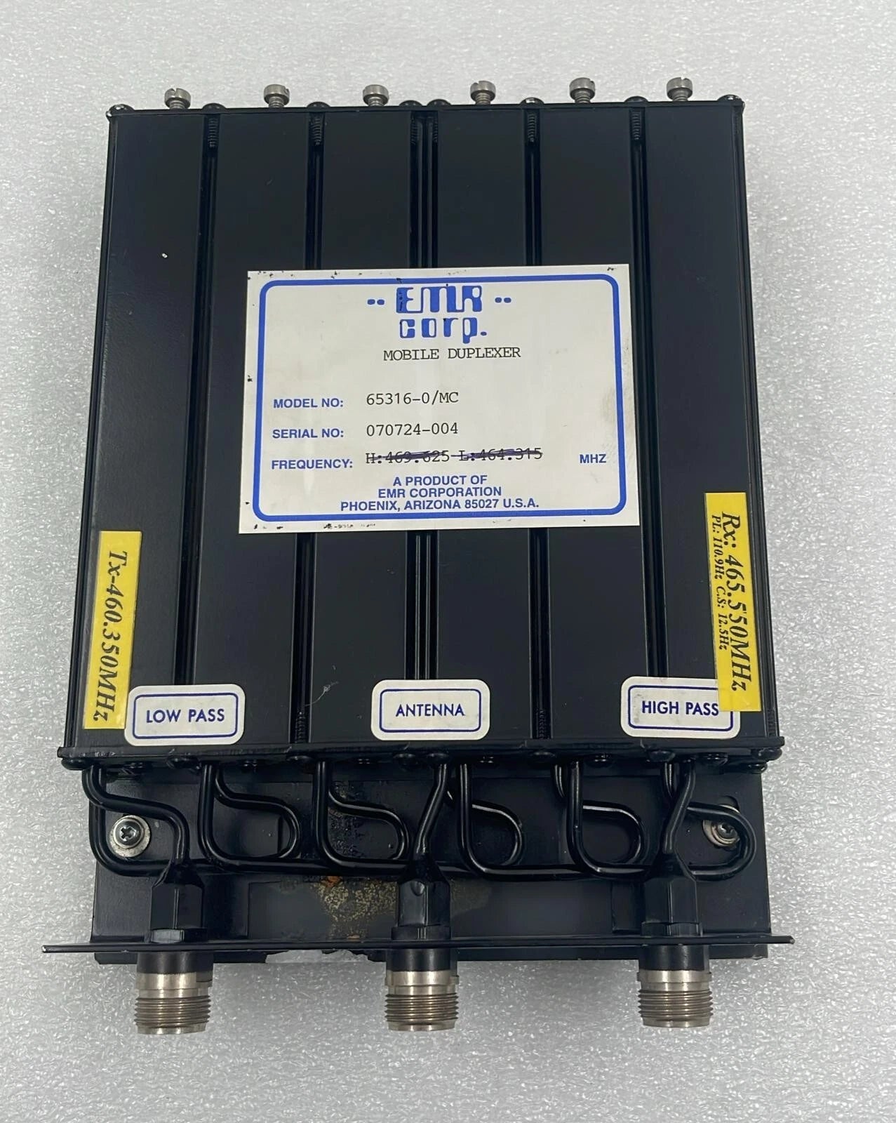 EMR corp 65316-0/MC Mobile Duplexer UHF