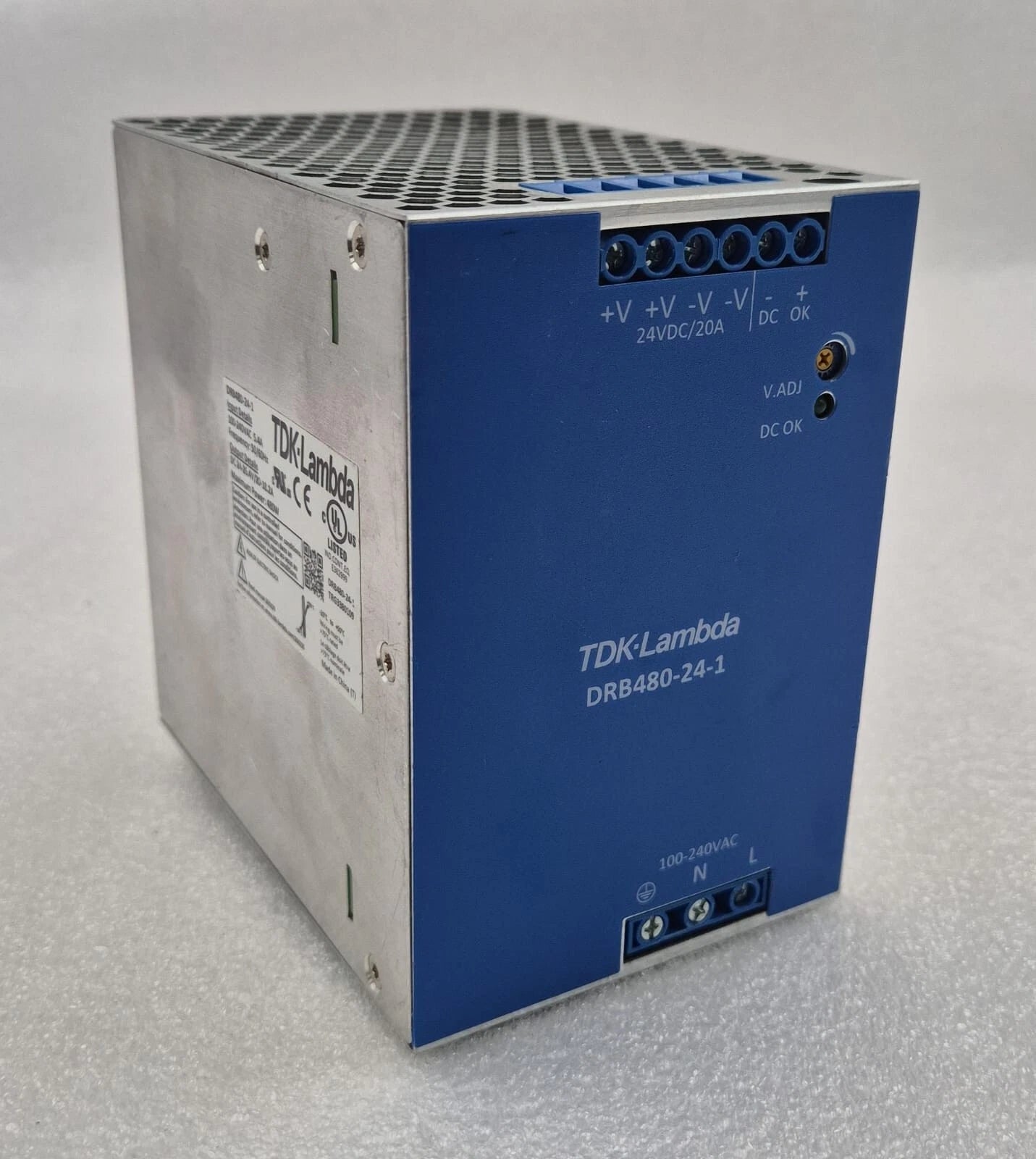 TDK-Lambda DRB480-24-1 Power Supply 24-26.4V 20-18.2A 480W 100-240VAC
