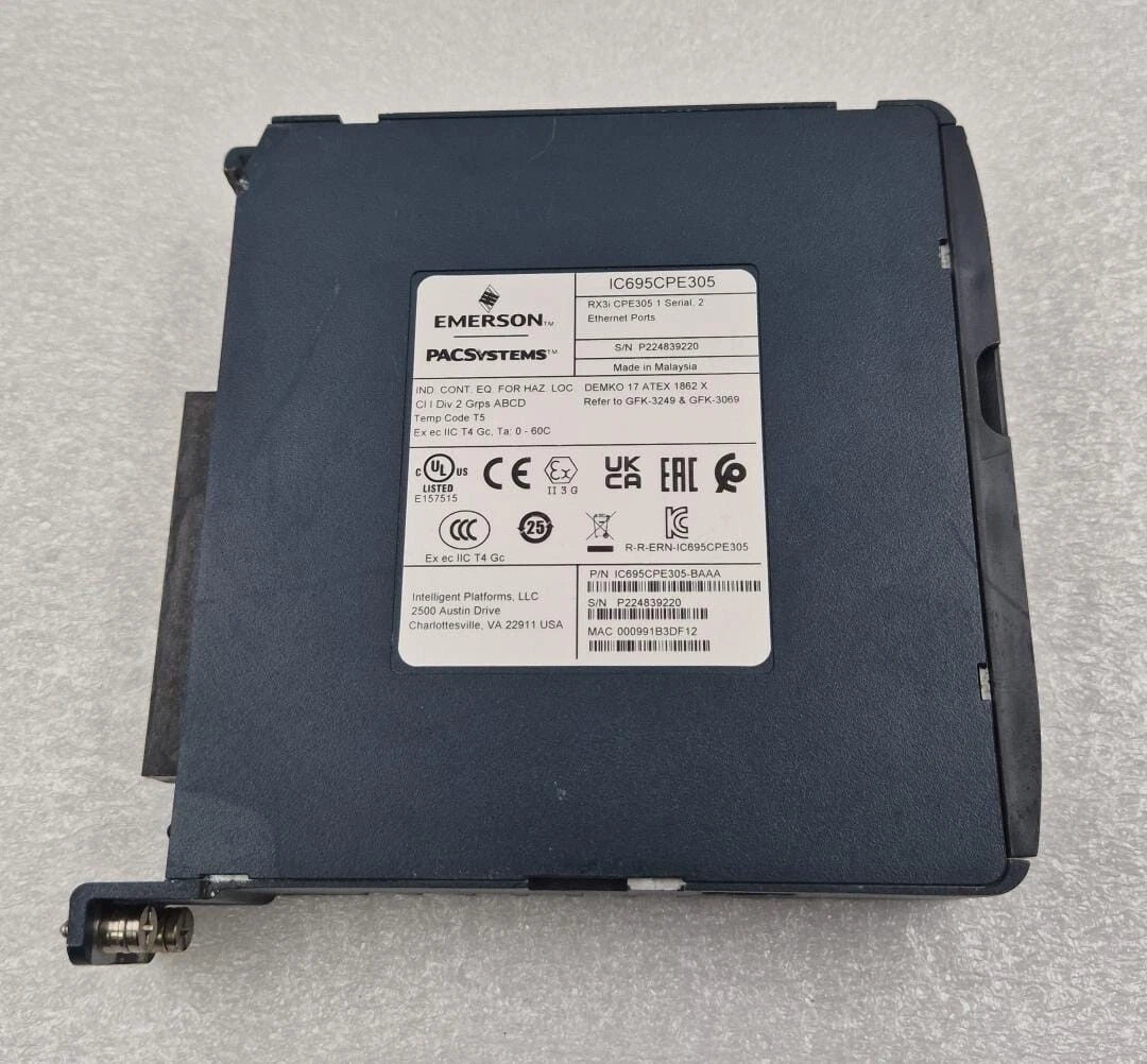 EMERSON IC695CPE305-BAAA RX3i CPE305 Controller Drive 1-Serial 2-Ethernet Ports