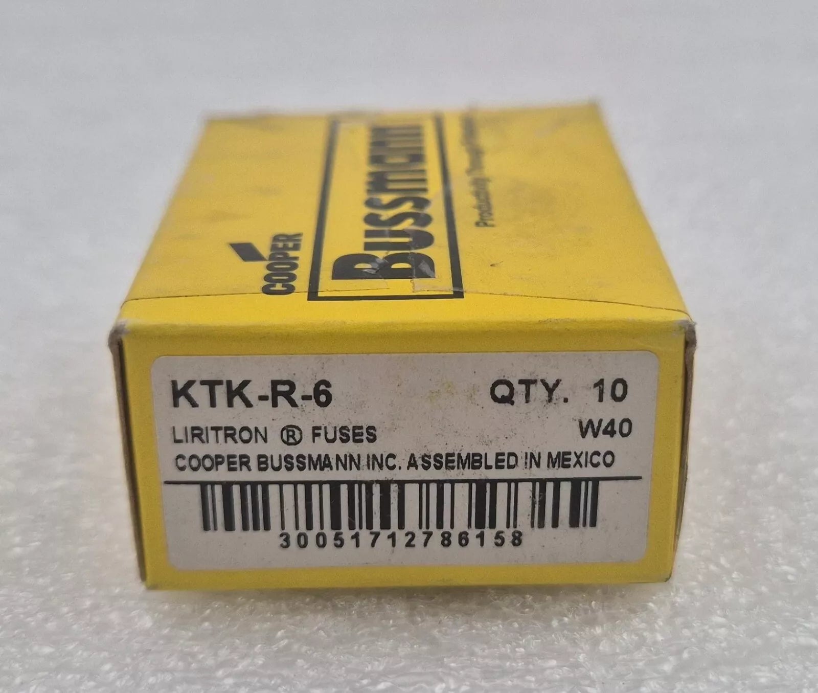 [LOT 3 BOX] NEW - COOPER Bussmann BUSS KTK-R-6 LIRITRON FUSE / 3* QTY. 10