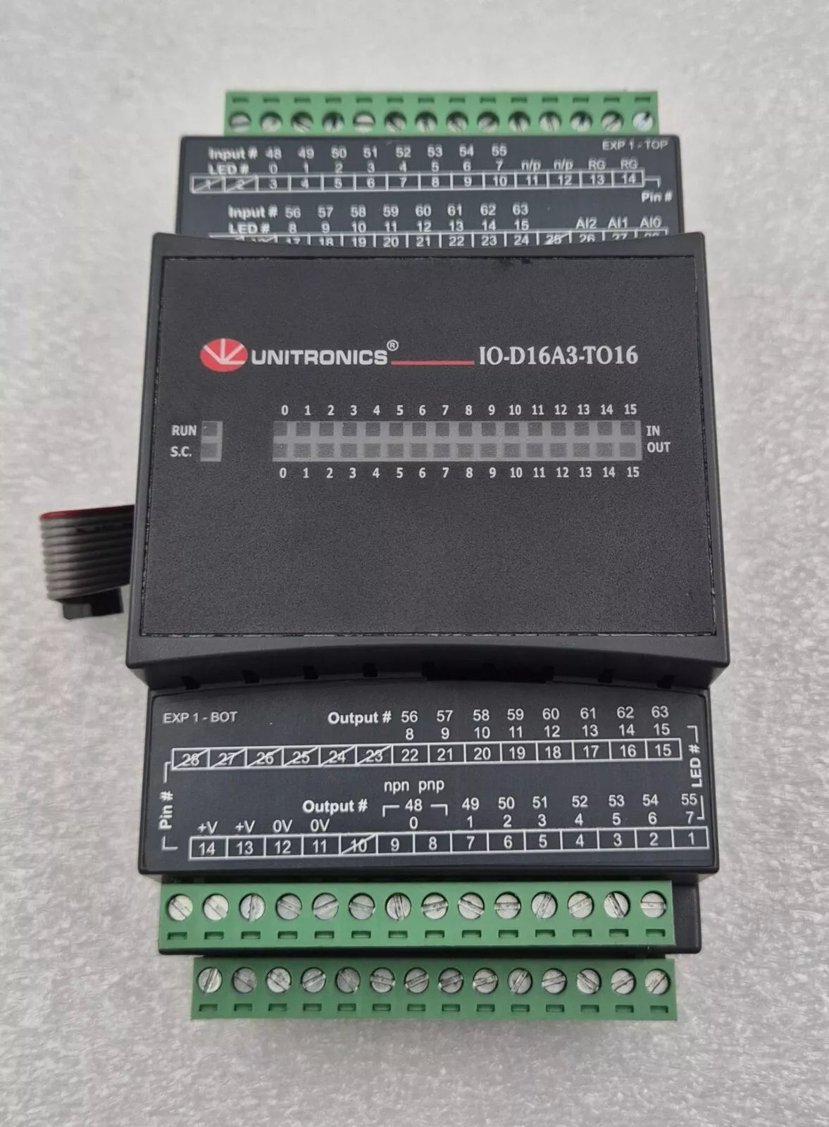 UNITRONICS IO-D16A3-TO16 I/O INPUT / OUTPUT EXPANSION MODULE DC 24V