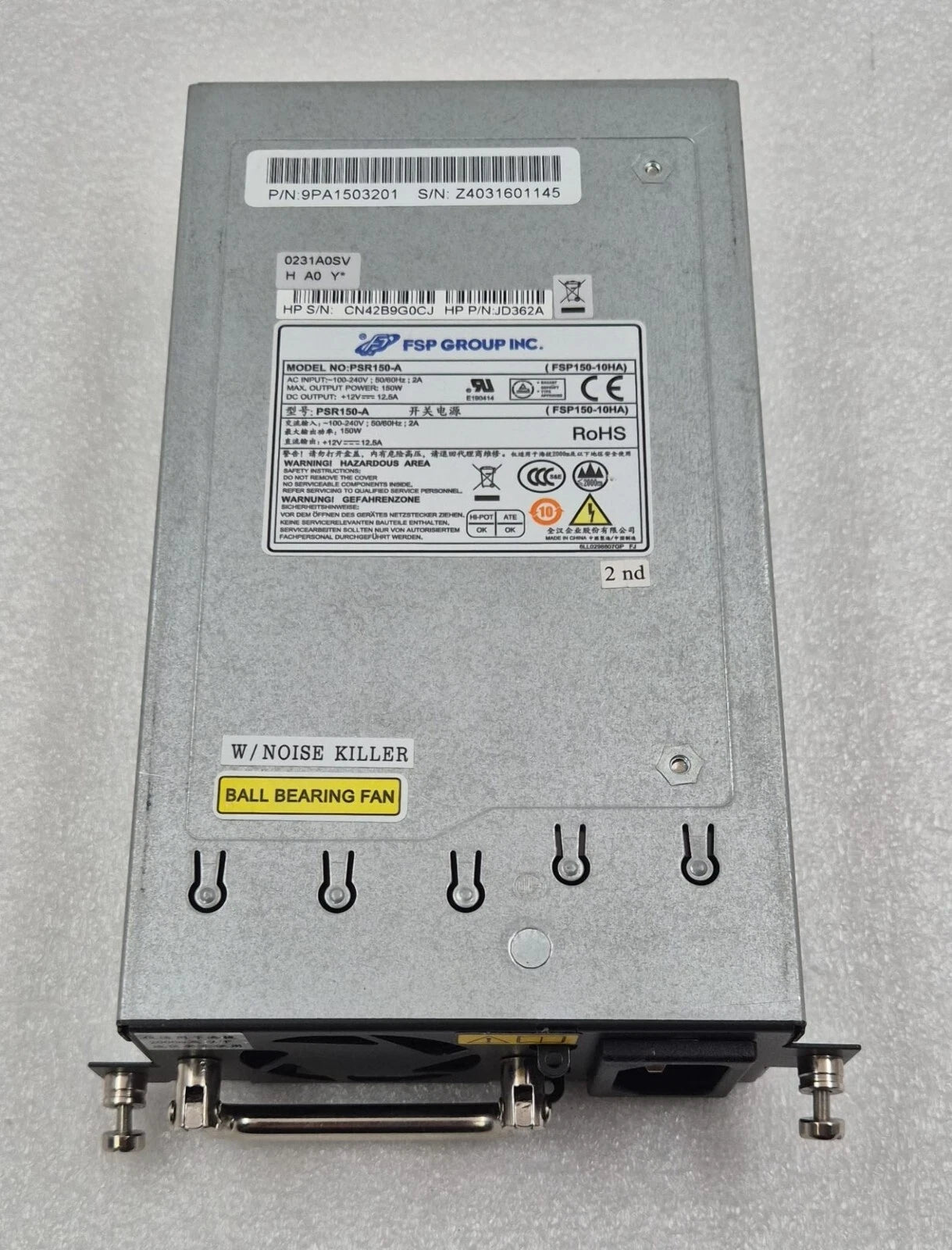 FSP Group PSR150-A 150W Switching Power Supply 12V 12.5A HP JD362A