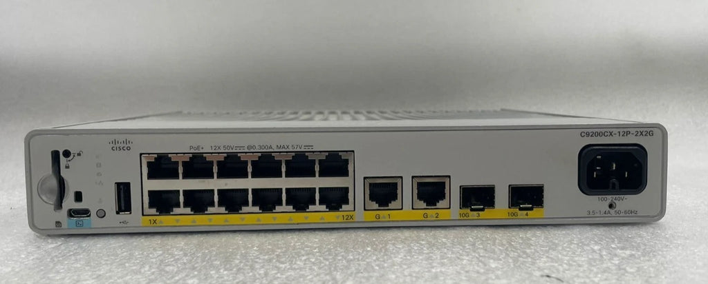 CISCO C9200CX-12P-2X2G Managed Gigabit Ethernet Network Switch