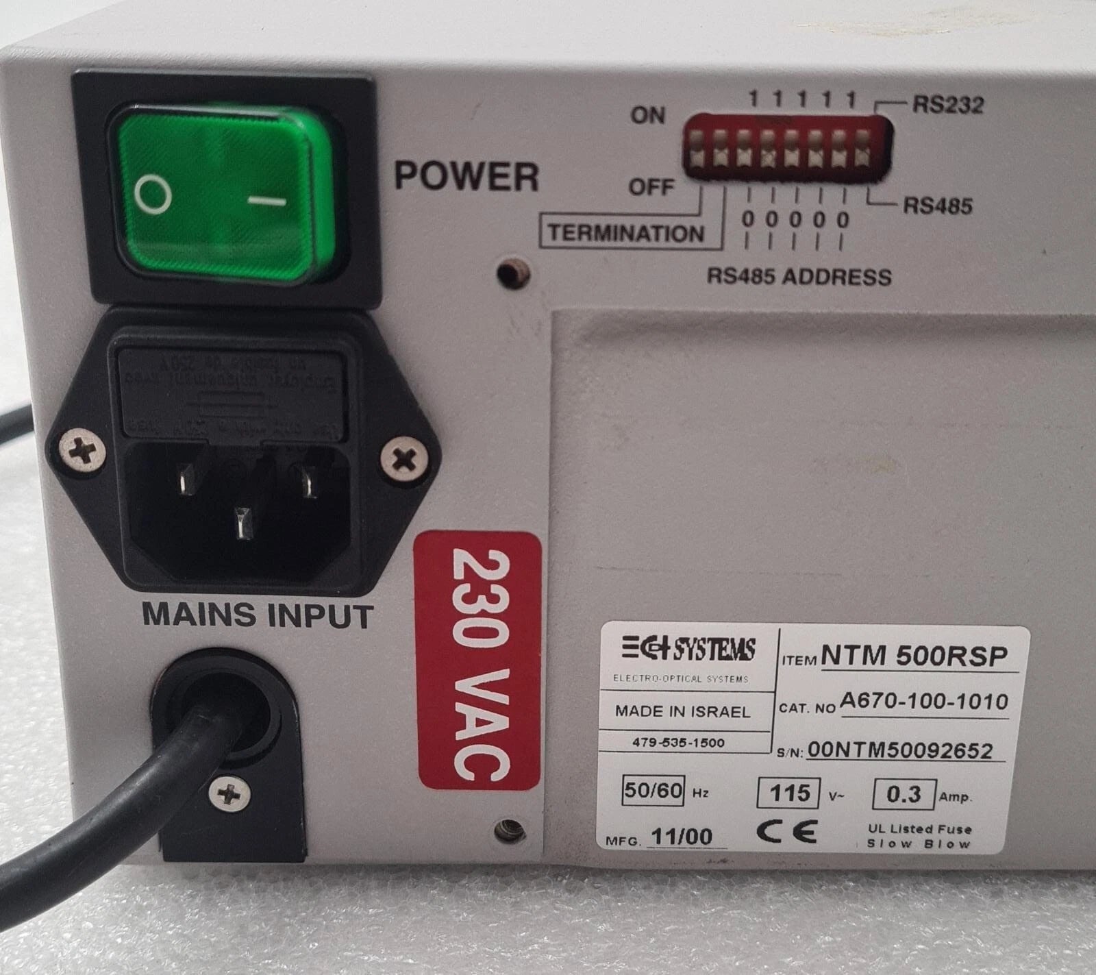 CI SYSTEMS Electro Optical Systems NTM500 NTM 500RSP - FOR PARTS #1