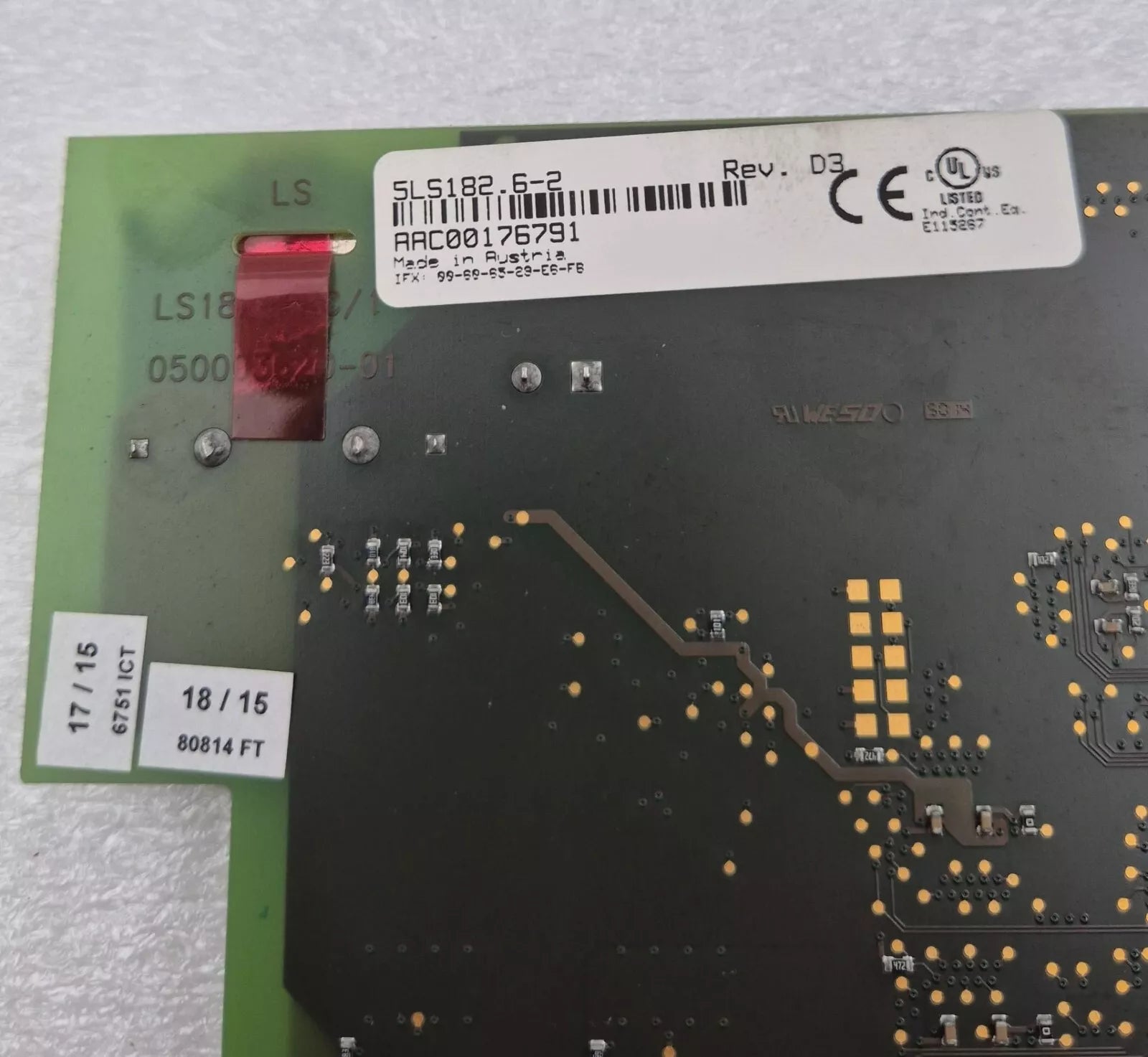 B&R Automation 5LS182.6-2 Rev. D3 Communication LAN Card Board for PC 910