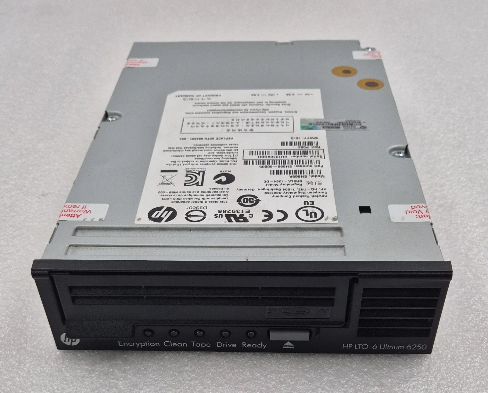 HP LTO-6 Ultrium 6250 Internal SAS Tape Drive EH969A EH969-60005