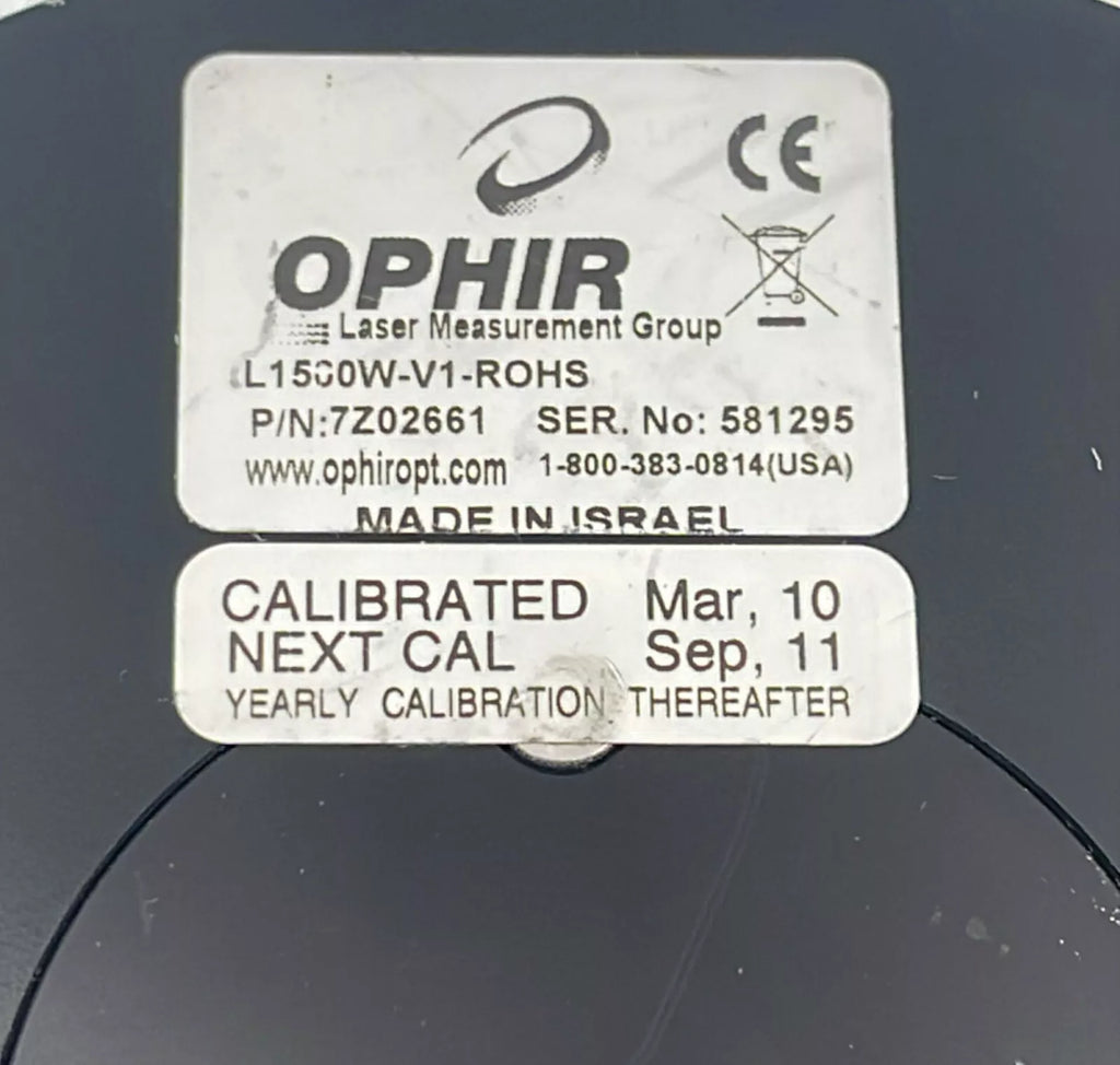 OPHIR L1500W-V1-ROHS Head Laser Power Meter Sensor 7Z02661