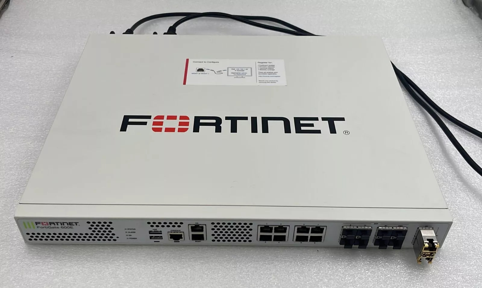 Fortinet FG-600E FortiGate 600E Network Security Firewall W/ WT-10G-SFP+-T-FN