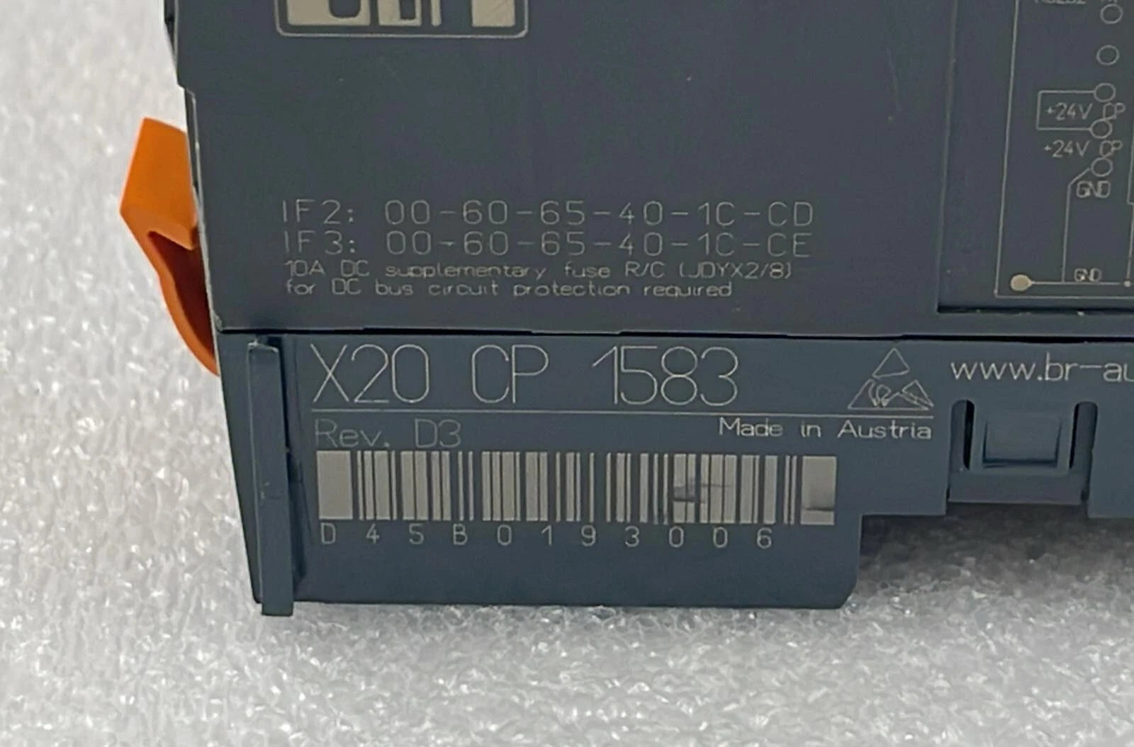 B&R Automation X20 CP 1583 Rev. D3 CPU Central Processing Unit Module