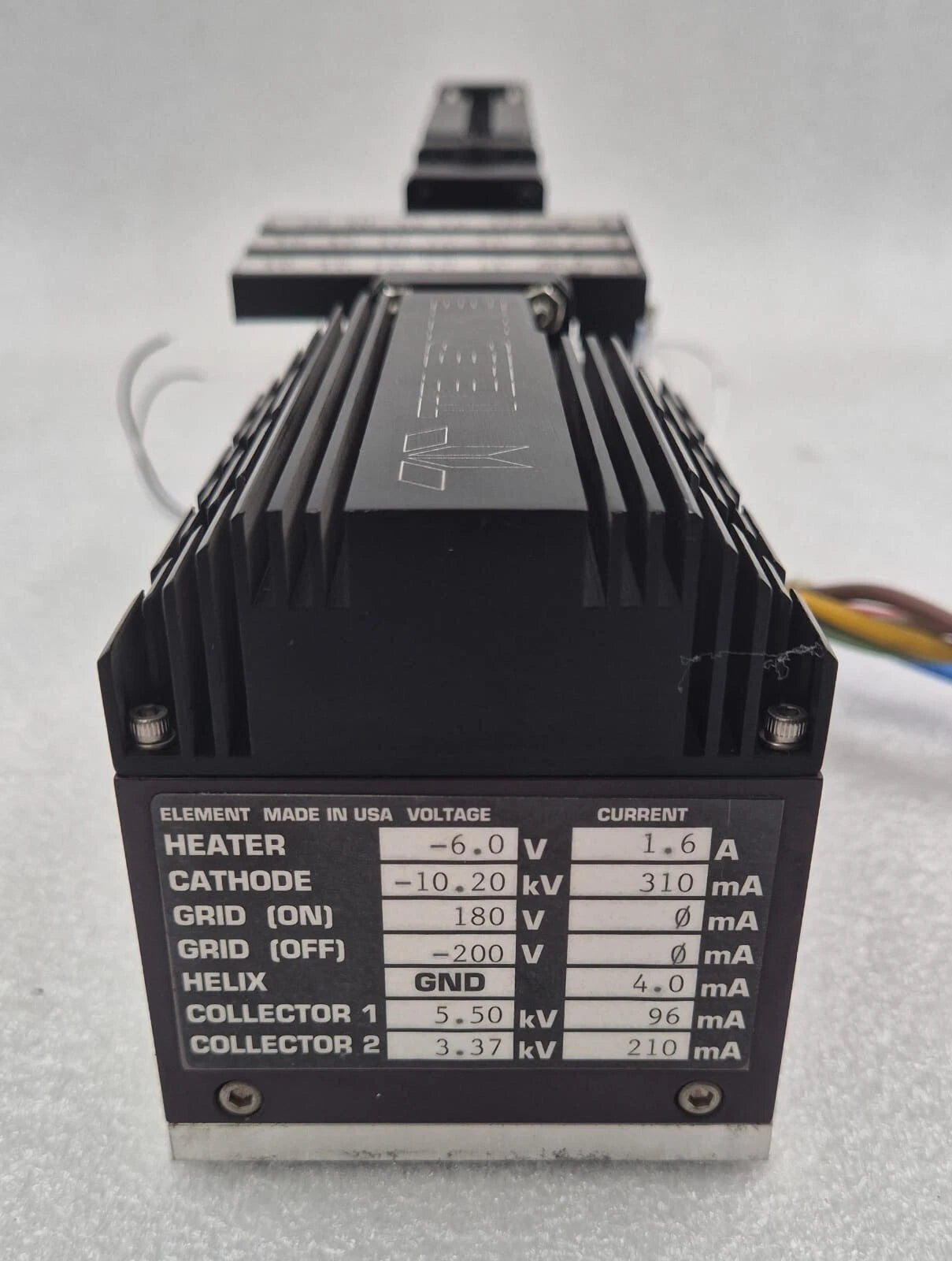 TELEDYNE MEC-5455E MFR 11312 Traveling Wave Tube Microwave Ampilifer