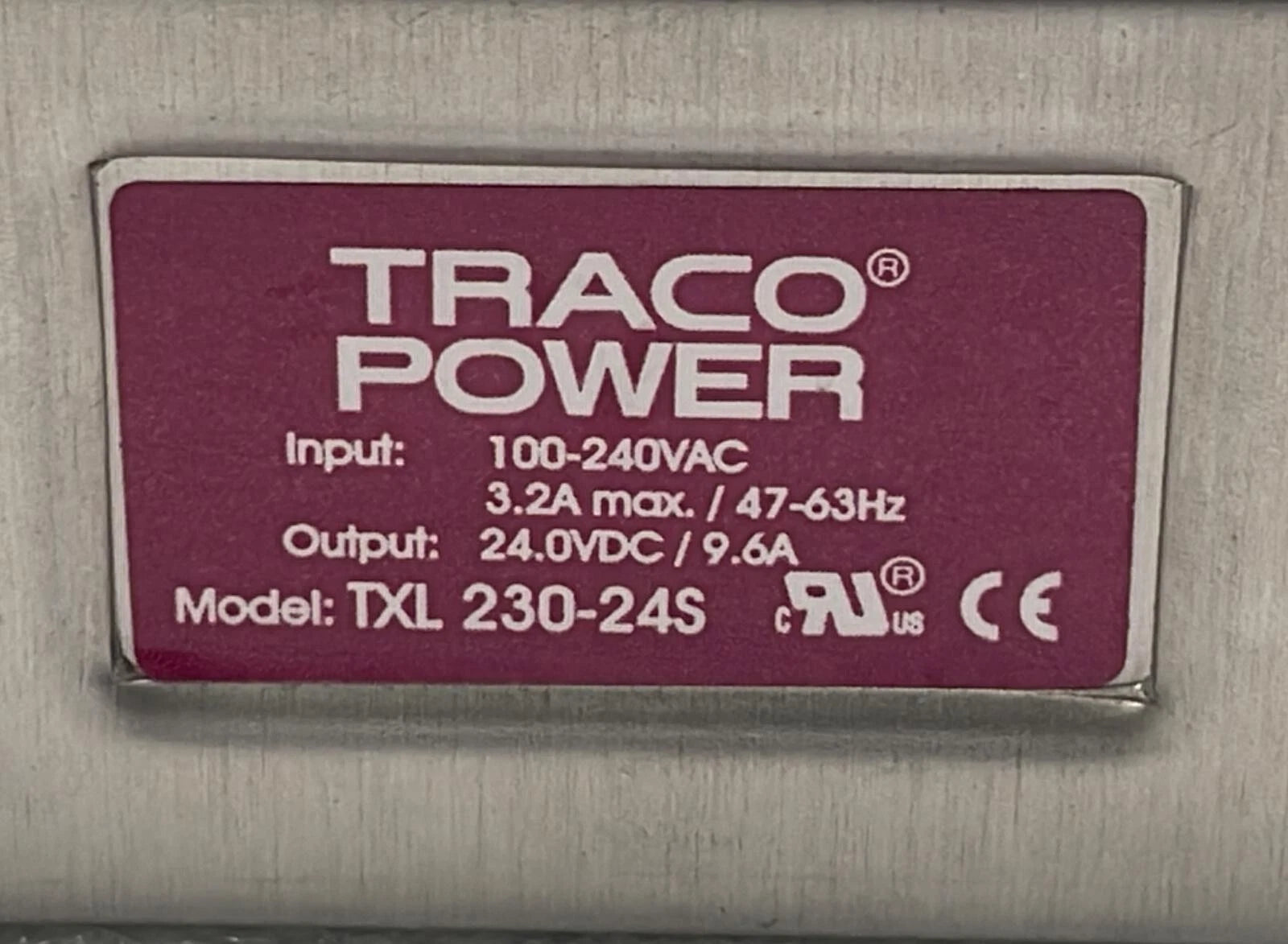 Tracopower TXL 230-24S Ac Dc Enclosed Power Supply 9.6a