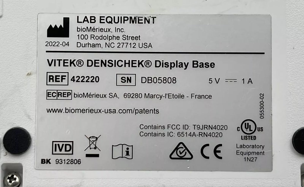 BIOMERIEUX VITEK DENSICHEK 422220 Display Base **AS IS