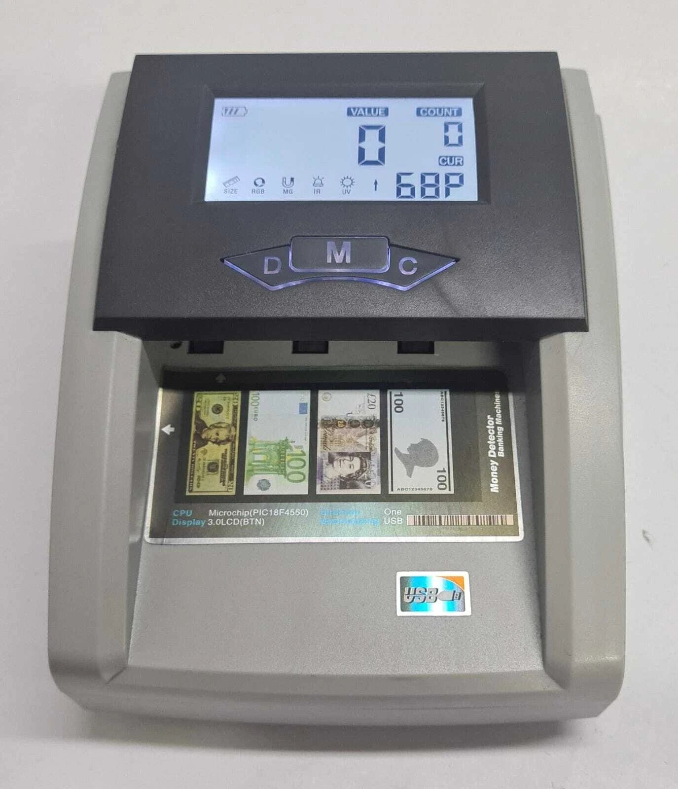 Money Detector Banking Machines HL-306 for Bills USD EURO GBP Downloading USB