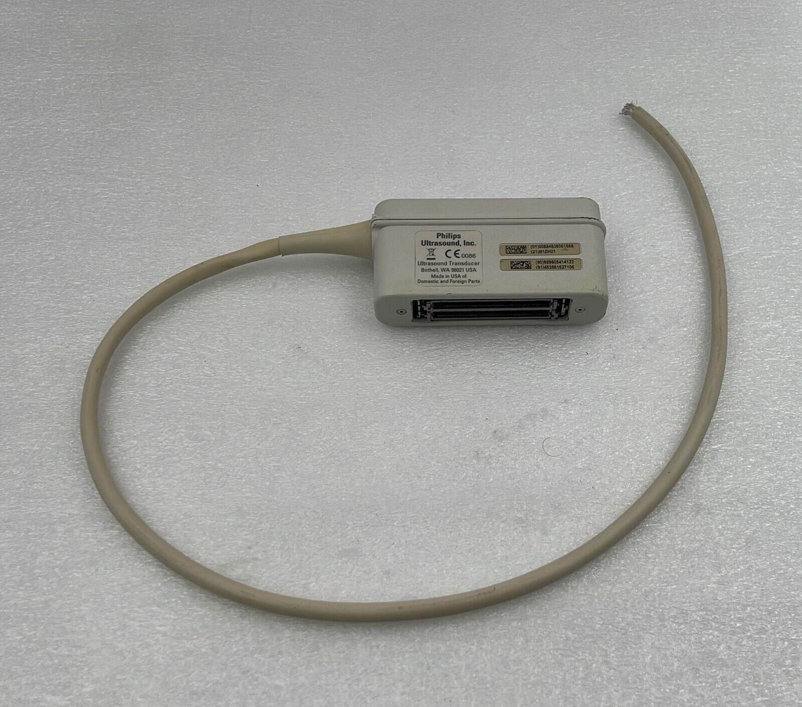 Philips X7-2t ultrasound transducer connector for compatible Philips ultrasound probes
