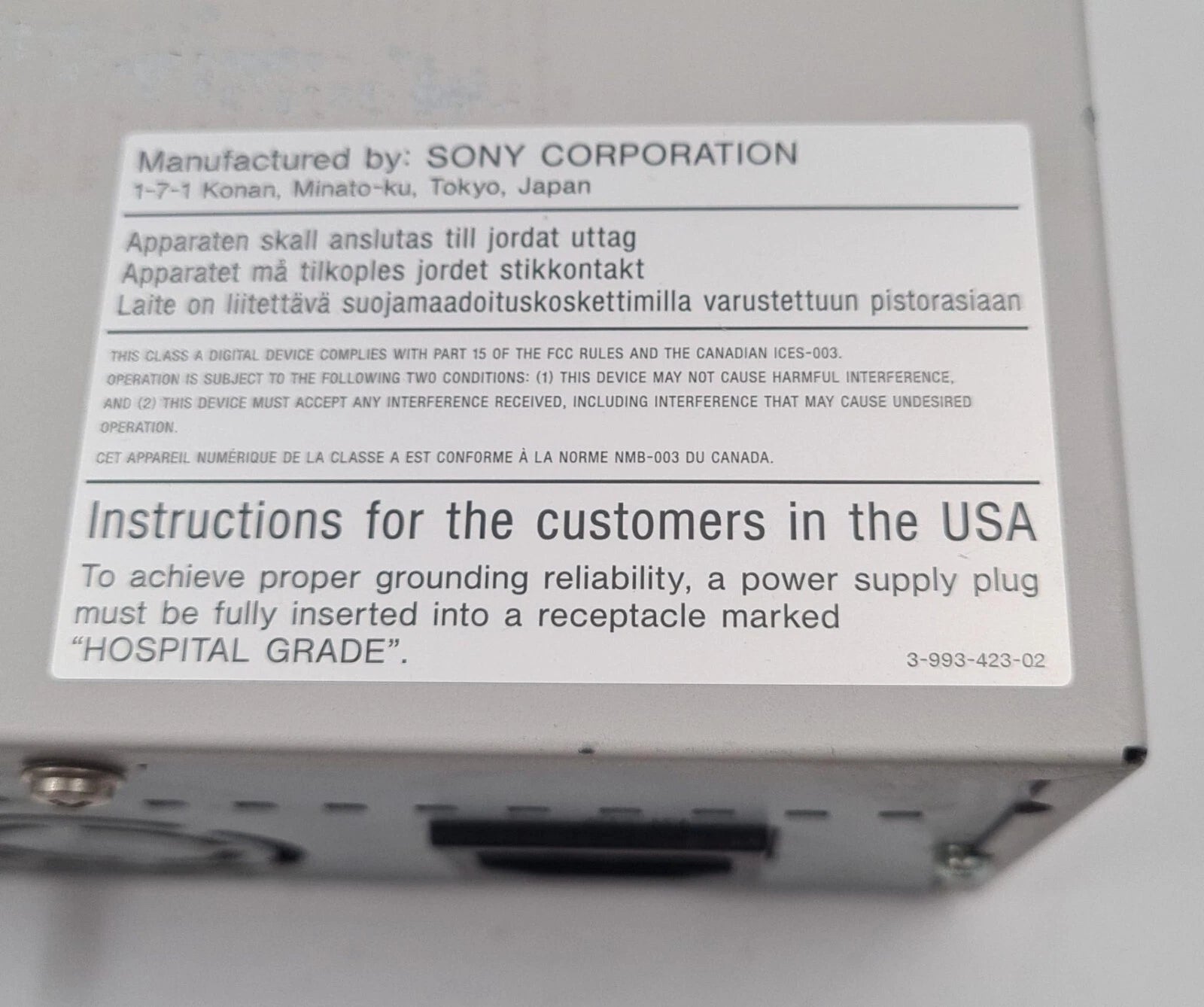 SONY UP-D897 Digital Graphic Printer Thermal 100-240V for Ultrasound medical use