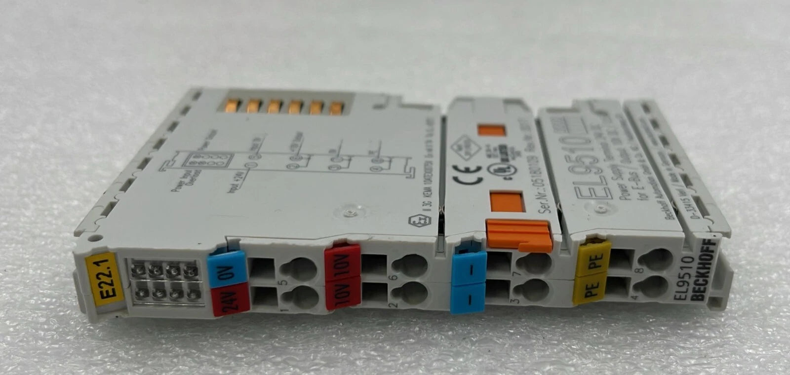 Lot of 2 Beckhoff EL9510 EtherCAT power supply terminal modules